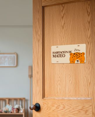 Habitación personalizada con nombre y animal