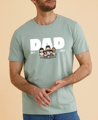 Figurita de papá y su familia