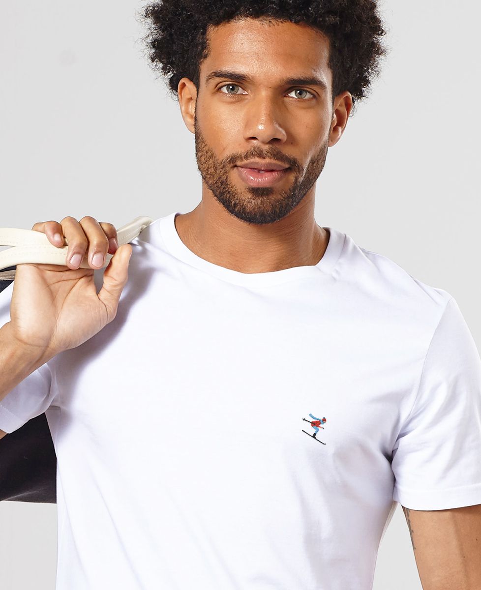 T-shirt per lui Sciatore (ricamato) - Sport