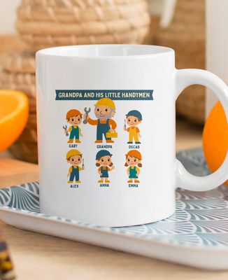 Mug Grandpa and his little custom mechanics - Papy's gift