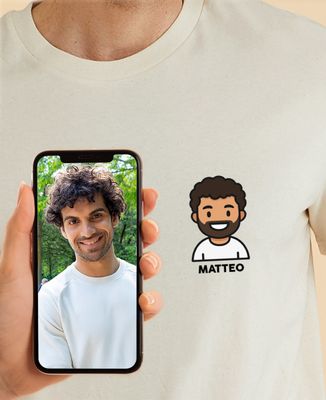 T-shirt per lui Monsieur TSHIRT action figure dalla tua foto