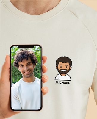 Men's sweatshirt Monsieur TSHIRT action figure from your photo
