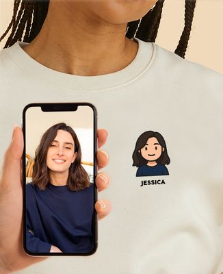 Women's sweatshirt Monsieur TSHIRT action figure from your photo