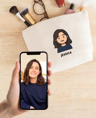 Pouches & makeup bags Monsieur TSHIRT action figure from your photo