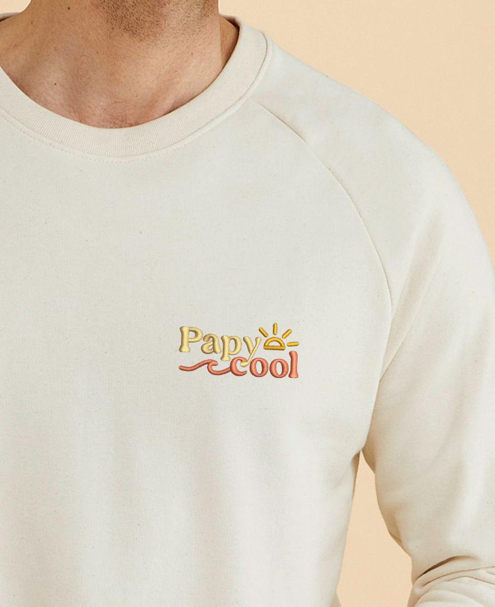 Sweatshirt homme Papy cool Summer brodé - Cadeaux Papy