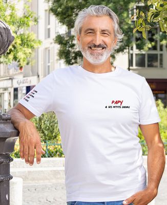 Papy et ses petits coeurs brodés sur la manche