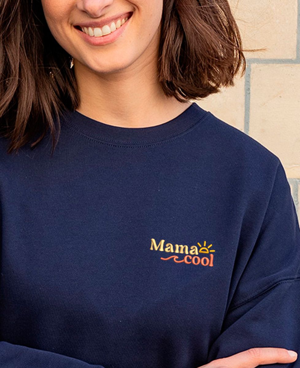 Sweatshirt femme Mama cool Summer brodé - Cadeaux Maman