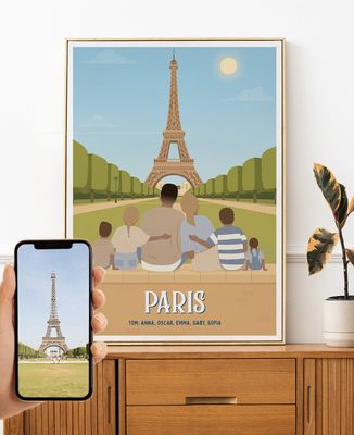 Tableau personnalisé famille - Decoration ideas | Monsieur TSHIRT