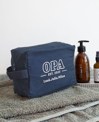 Toilettas Voornamen van opa en kinderen - Opa's geschenk