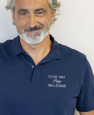 Polo homme Papy millésimé et année personnalisée - Cadeaux Papy