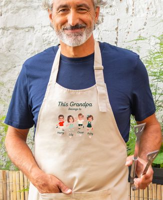 Apron with pocket This Grandpa belongs to personalized