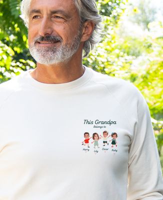 Men's sweatshirt This Grandpa belongs to personalized