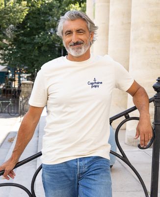 T-shirt homme Capitaine papy (brodé) - Cadeaux Papy