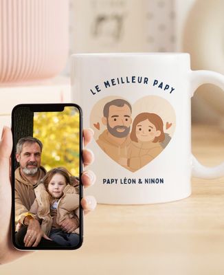 Le meilleur papy personnalisé à partir d'une photo