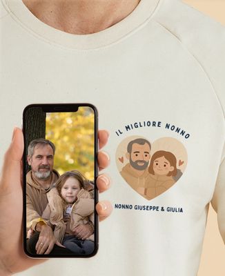 Asciugamano Regalo Per Nonno 'Miglior Nonno' 50x100 Cm, In Puro Cotone Ricamato, Per Festa Del Papà