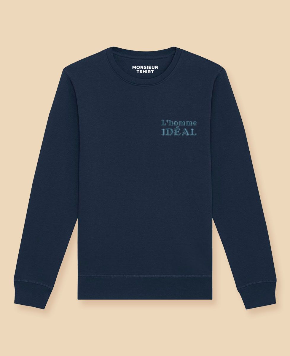 Sweatshirt homme L'homme idéal ton sur ton - Cadeaux Papa, Cadeaux Papy