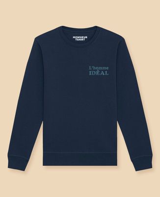 Sweatshirt homme L'homme idéal ton sur ton - Cadeaux Papa, Cadeaux Papy