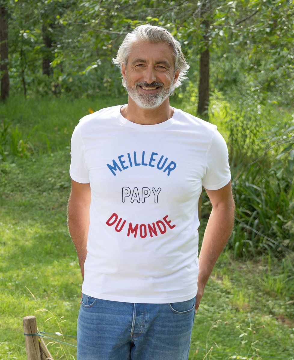 T-shirt homme Meilleur papy du monde - Cadeaux Papy