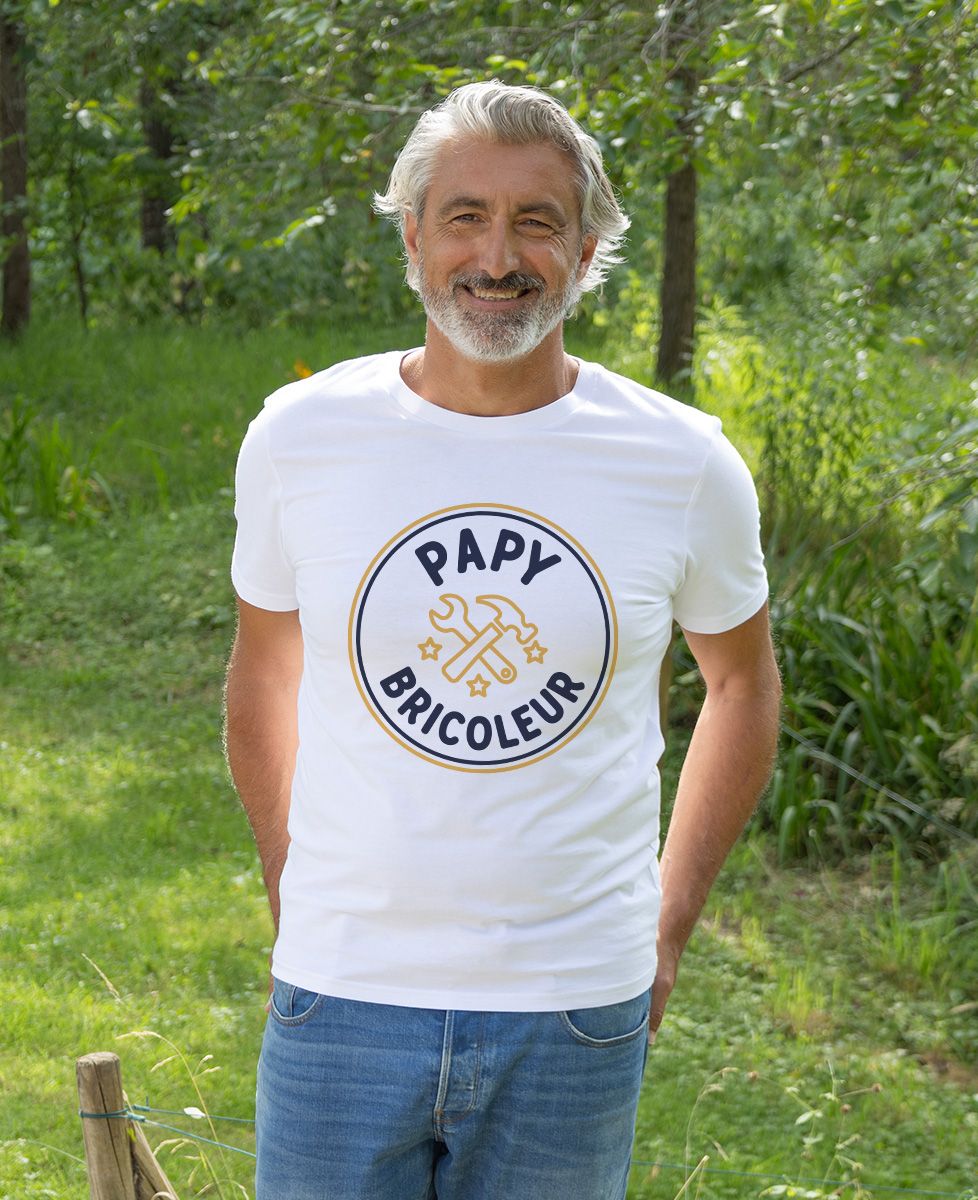 T-shirt homme Papy bricoleur - Cadeaux Papy