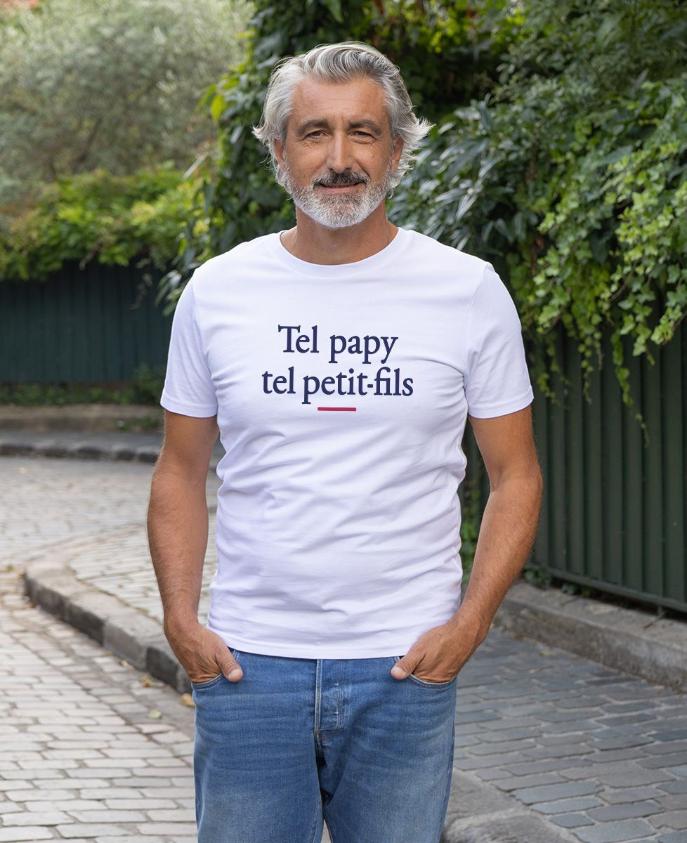 T-shirt homme Tel papy tel petit-fils - Cadeaux Papy