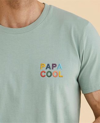 T-shirt homme Papa cool multicolore (brodé) - Cadeaux Papa