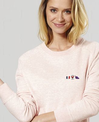 Sweatshirt femme French wine (brodé) - Apéro