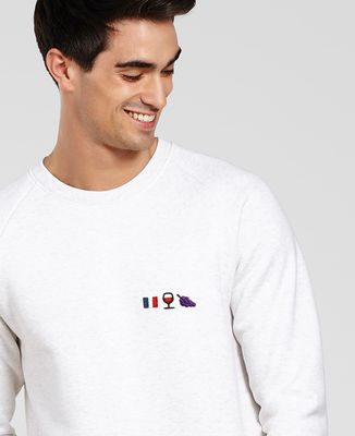 Sweatshirt homme French wine (brodé) - Apéro