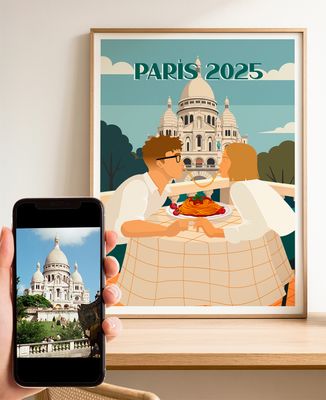 Pareja de espaguetis y decoración personalizada a partir de tu foto