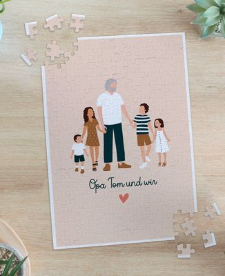 Puzzle Opa und wir personalisiert