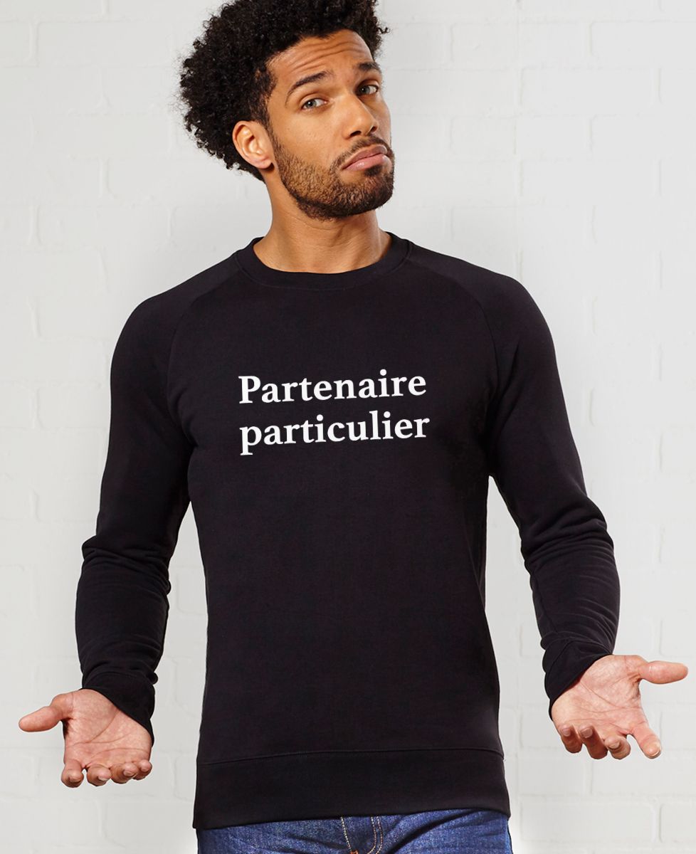Sweatshirt homme Partenaire particulier - Apéro, Cadeaux Couple, Duo assortis