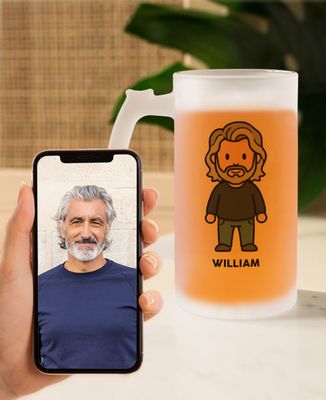 Beer mug Customized figurine from your photo - Aperitif
