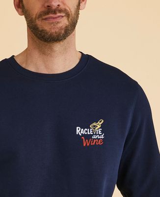 Sweatshirt homme Raclette & Wine (brodé)