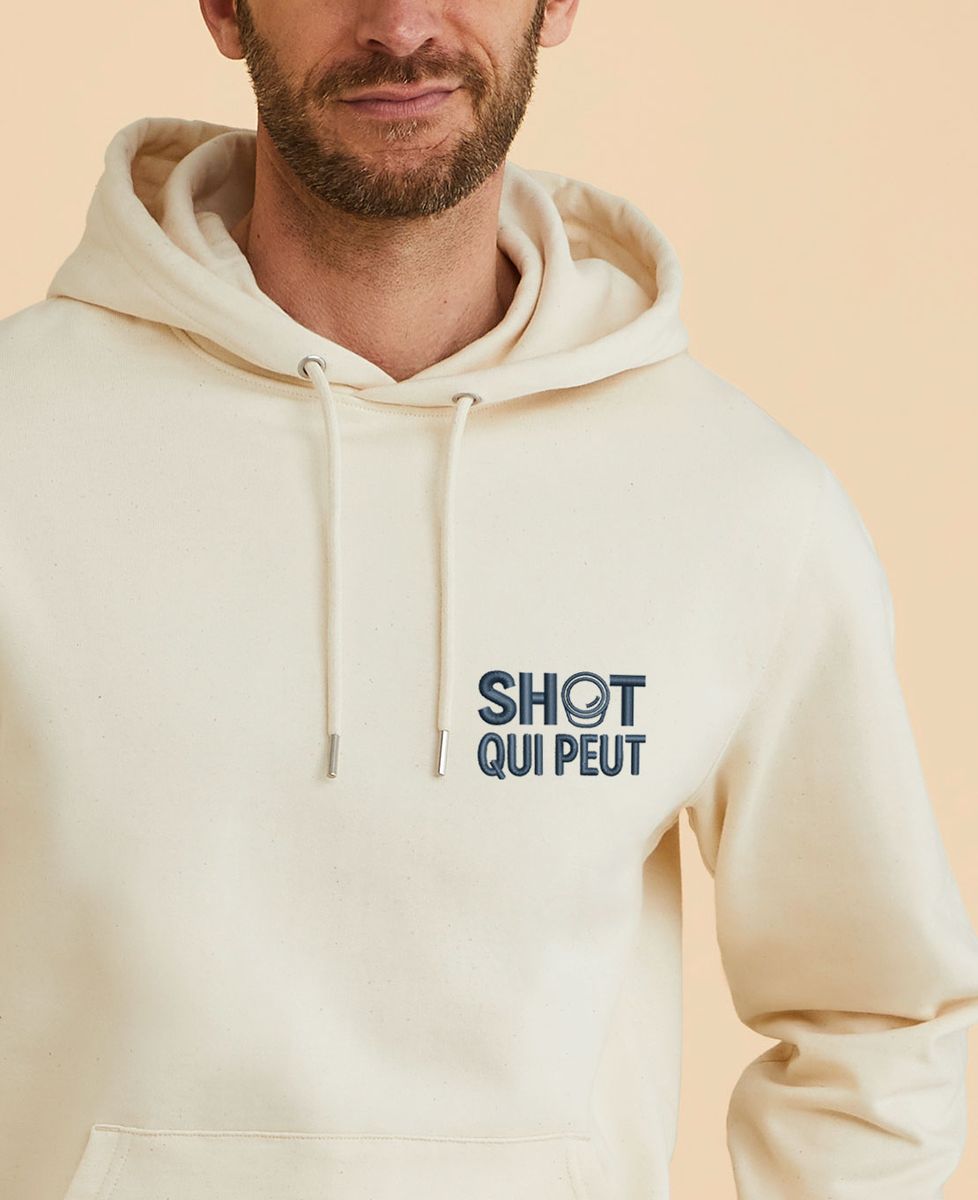 Hoodie homme Shot qui peut (brodé) - Apéro
