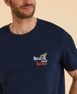 T-shirt homme Raclette & Wine (brodé)