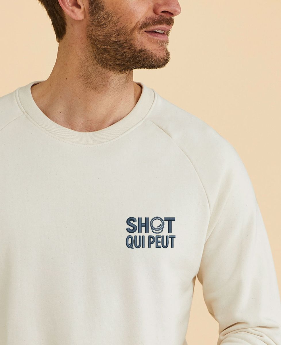 Sweatshirt homme Shot qui peut (brodé) - Apéro