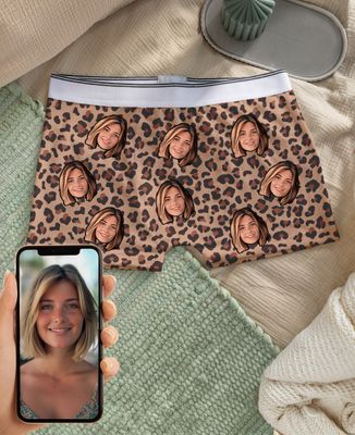 Printed boxer shorts Face and custom design - Bachelor/Bachelorette party & Wedding