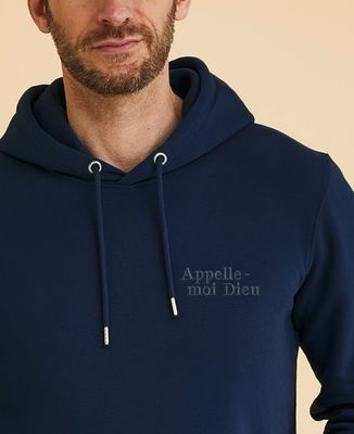 Hoodie homme Appelle moi Dieu (brodé)