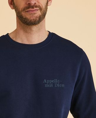 Sweatshirt homme Appelle moi Dieu (brodé)