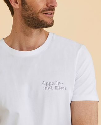 T-shirt homme Appelle moi Dieu (brodé)