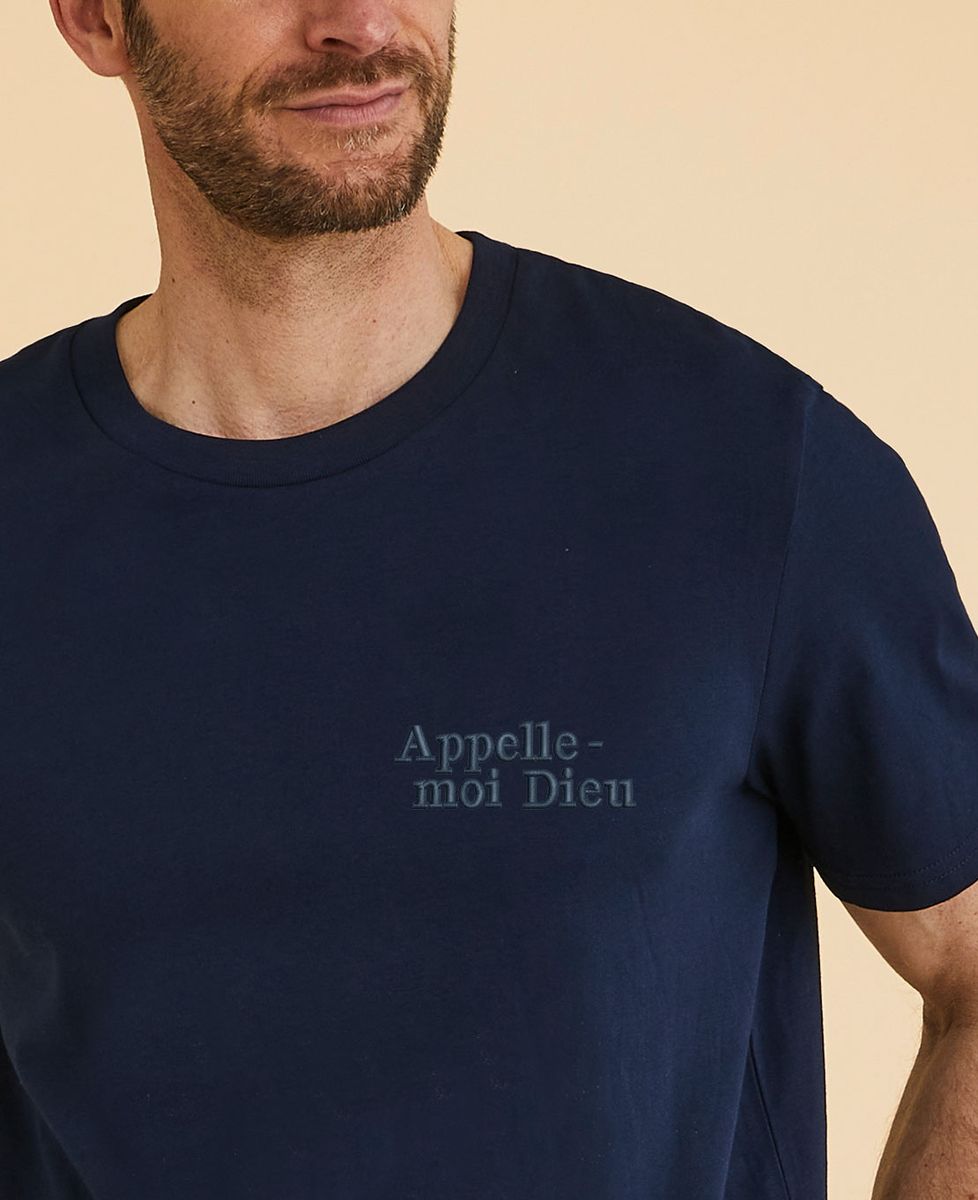 T-shirt homme Appelle moi Dieu (brodé)
