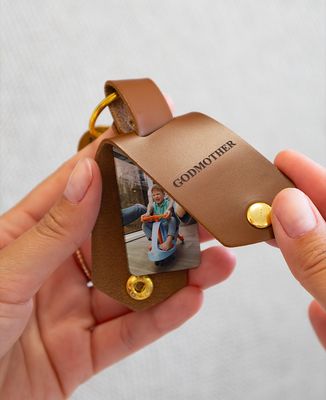 Key ring Godmother and 2 personalized photos