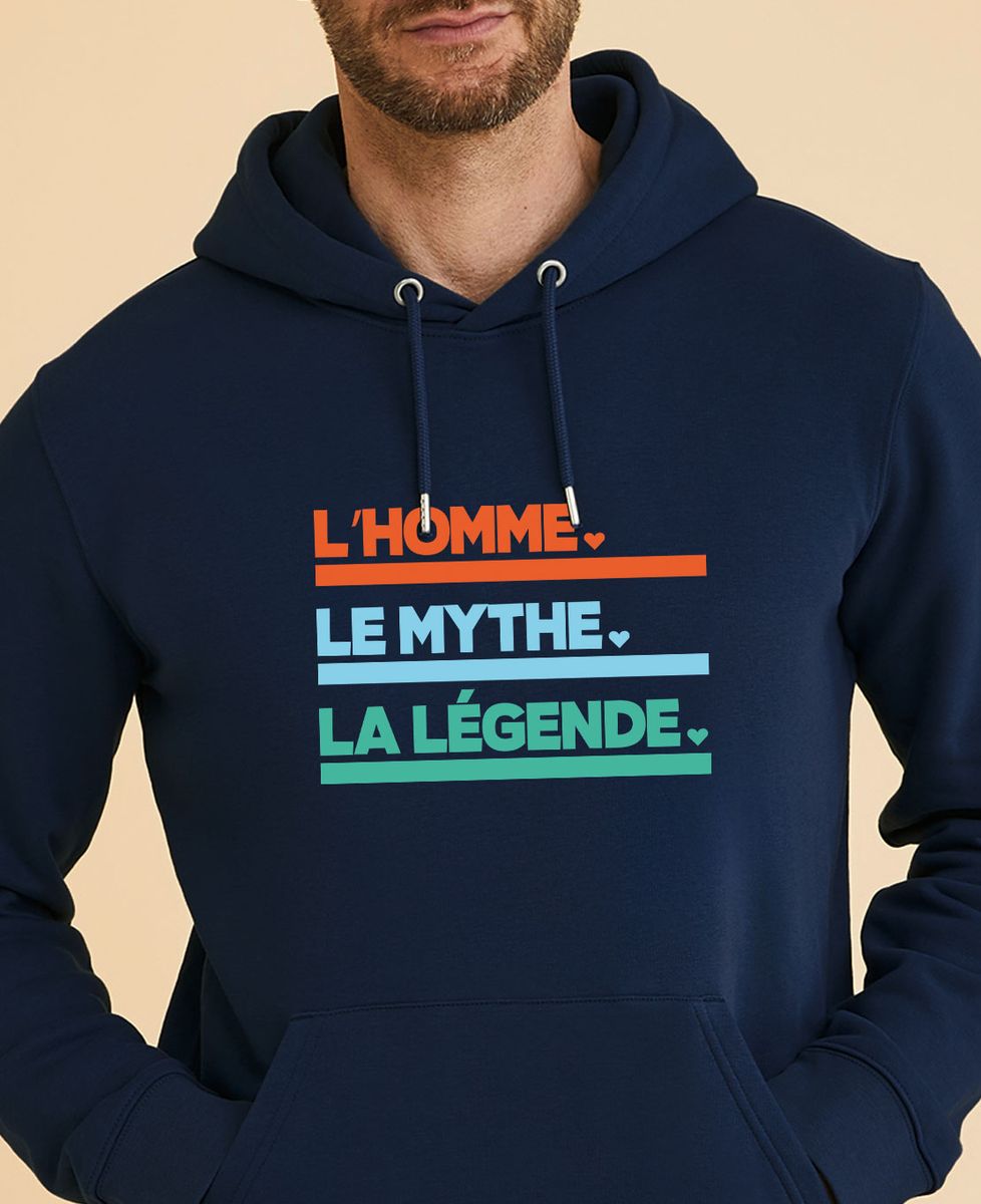 Hoodie homme l’homme, le mythe, la legende