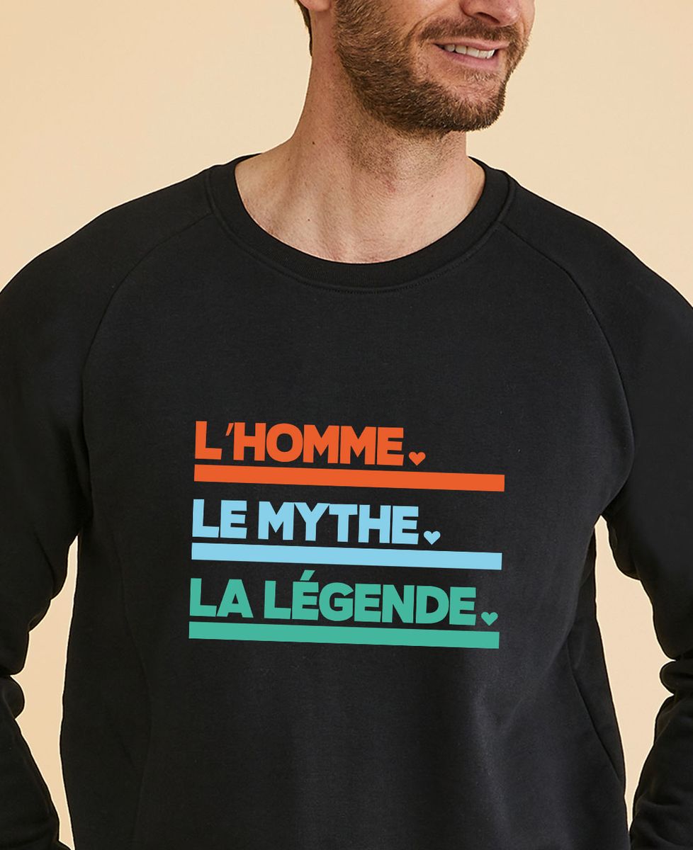 Sweatshirt homme l’homme, le mythe, la legende