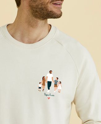 Sweatshirt Mann Papa und wir personalisiert - Papa-Geschenke