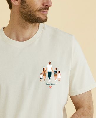 T-Shirt für Männer Papa und wir personalisiert - Papa-Geschenke
