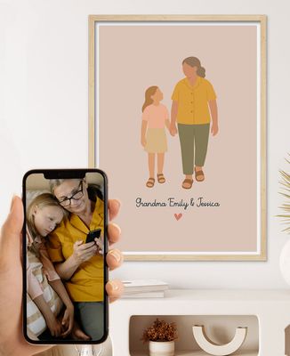 Poster Grandma and me from your photo
