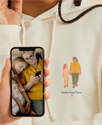 Women's Hoodie Grandma and me from your photo