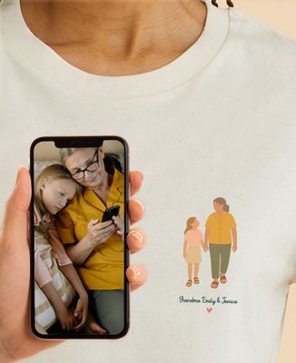 Women's T-Shirt Grandma and me from your photo