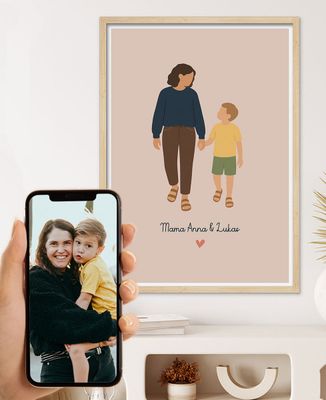 Poster Mama und ich aus Ihrem Foto