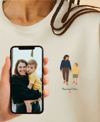 Sweatshirt Frau Mama und ich aus Ihrem Foto
